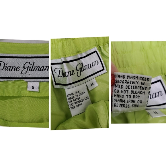 Diane Gillman Vintage 100% Silk Tiger Lily 3 Piece Sequins Pants Suit Blouse Art - Picture 14 of 16